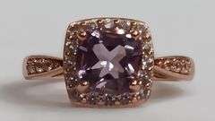Sterling Silver Amethyst Dinner Ring