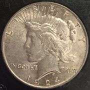 1924-P Peace Silver Dollar, Very Good Condition
