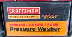 Craftsman 2700 PSI Pressure Washer, Does Work