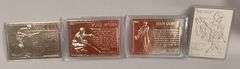 4) Gold Foil Plated Golden Legends Baseball Cards, 4 times the money