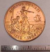 1519-1969 Discovery Of Corpus Christi TX 450th Anniversary Bronze Token