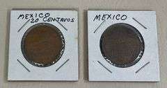2) Mexican 20 Centavos, 1944 & 1965