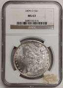 1899-O Morgan Silver Dollar, NGC MS63