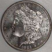 1881-S Morgan Silver Dollar, NGC MS63