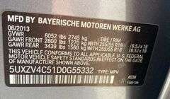 2013 BMW X5, 3.0L Turbo, 8 Speed Auto, All Wheel Drive PW, PL, A/C, Runs & Drives