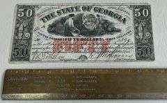 1864 State Of Georgia $50 Confederate Note
