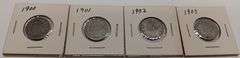 4) Liberty Nickels, 1900-P, 1901-P, 1902-P & 1903-P, 4 times the money