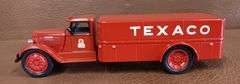 Texaco 1935 Dodge 3 Ton Platform Truck Die Cast Coin Bank, In Original Box w/ COA