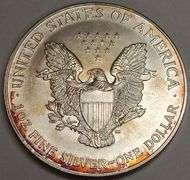 1999 Colorized USA Silver Eagle 1oz Fine Silver Dollar
