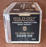 50rd Box of Speer Gold Dot .22WMR Ammo
