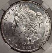 1882-P Morgan Silver Dollar, PGA MS63