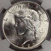 1922-P Peace Silver Dollar, NGC MS62