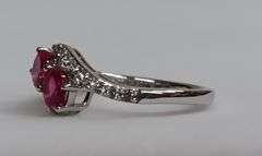 Sterling Silver Ruby Dinner Ring