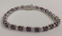 Amethyst & Sapphire Bracelet