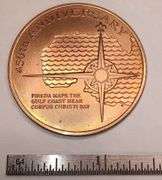 1519-1969 Discovery Of Corpus Christi TX 450th Anniversary Bronze Token
