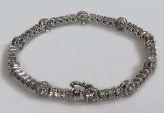 Sterling Silver Diamond Estate Bracelet