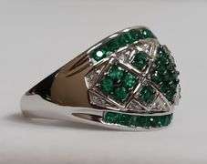 Sterling Silver Emerald Dinner Ring