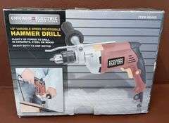 Chicago Electric 1/2" Variable Speed Reversible Hammer Drill, New In Box, Does Work