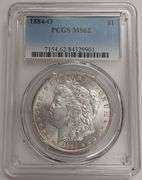 1884-O Morgan Silver Dollar, PCGS MS62