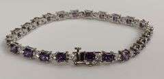 Amethyst & Sapphire Bracelet