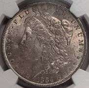 1884-O Morgan Silver Dollar, NGC MS63