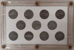 Set of (11) United States Wartime Silver Nickels