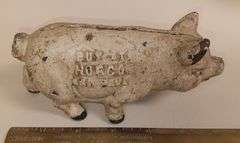 Vintage Norco Foundry Cast Iron Piggy Bank, 6"Lx3"T
