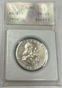 1959 Franklin Half Dollar, NCAA PF-55