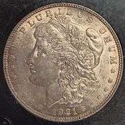 1921-P Morgan Silver Dollar, Graded Very Good Condition By Bradford Exchange