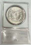 1890-S Morgan Silver Dollar, NCAA AU-55