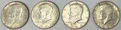 (4) 1964-D Kennedy Half Dollars, 4 times the money