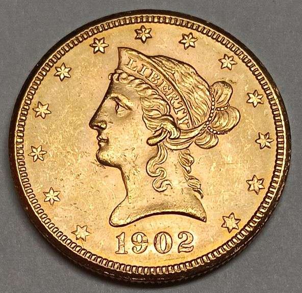 1902-S Liberty Head $10 Gold Coin, 16.7g