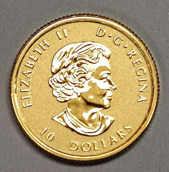 2019 $10 Canadian Wild Horse 1/4oz .9999 Gold Coin, 7.8g
