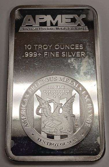 APMEX 10oz .999 Fine Silver Bar