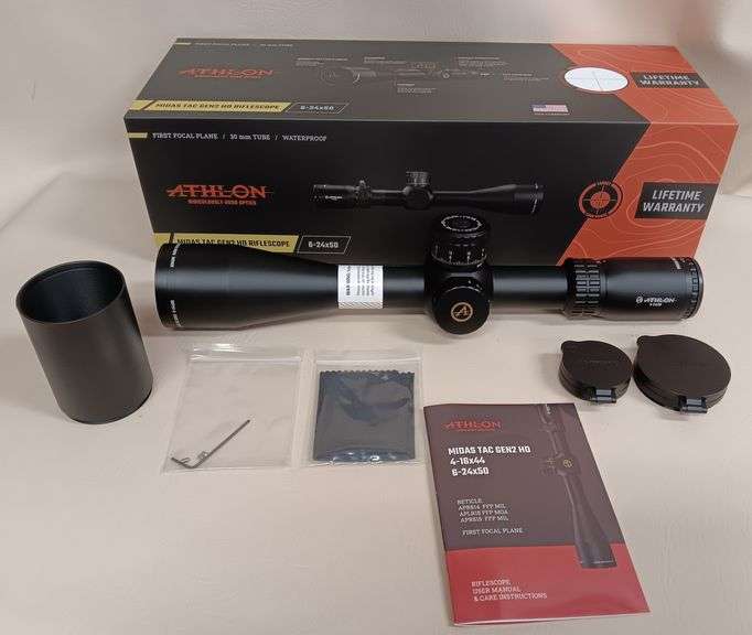New Athlon Midas Tac Gen2 HD 6-24x50 Rifle Scope, New In Box
