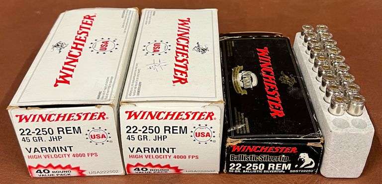 98rds of Winchester .22-250 Rem Ammo
