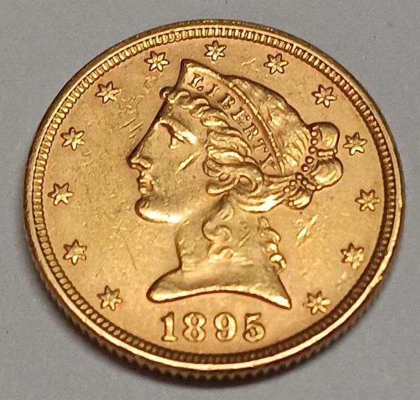 1895-P Liberty Head $5 Gold Coin, 8.3g