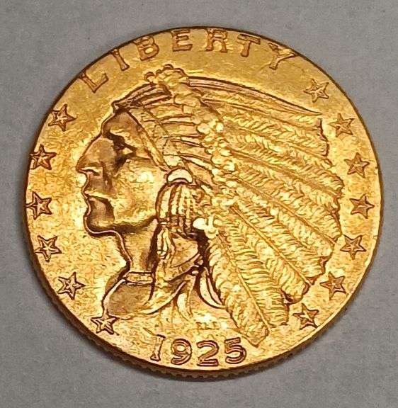 1925-D Indian Head $2.5 Gold Coin, 4.2g