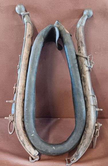Antique Leather Horse Collar & Hames