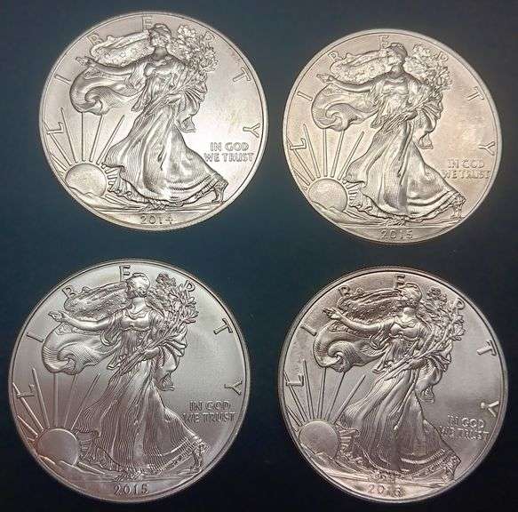 (4) Silver Eagle Coins, 4 times the money