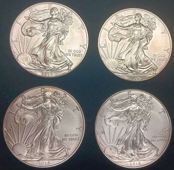 (4) Silver Eagle Coins, 4 times the money