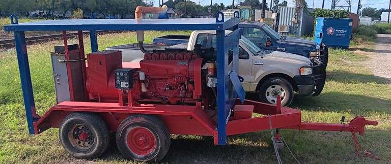 Lima Mac 60kw Deutz Diesel, 3 Phase 480v Generator On Trailer, Self Contained, Runs & Operates
