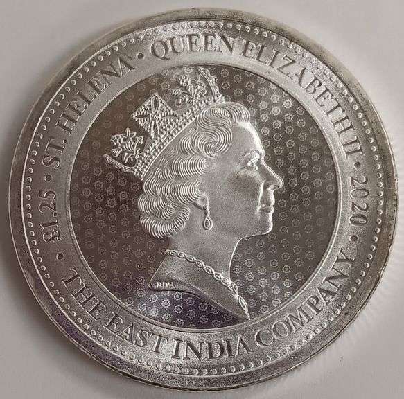 1.25oz .999 Fine Silver St. Helena Rose Crown Bullion Round