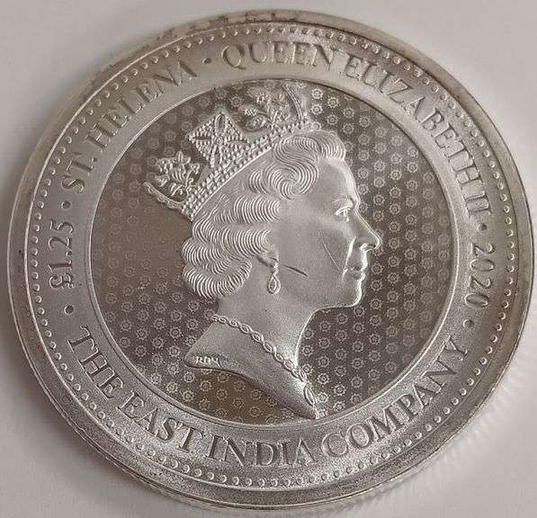 1.25oz .999 Fine Silver St. Helena Rose Crown Bullion Round