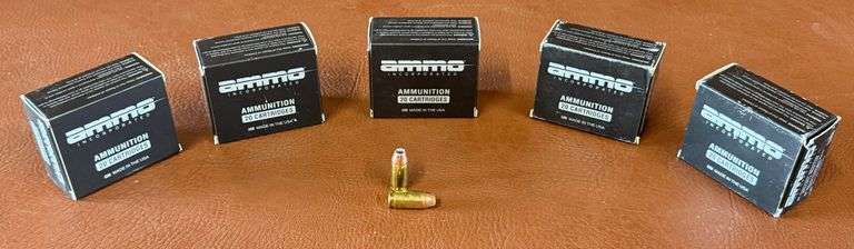 5) 20rd Boxes of Ammo Incorporated .45 Auto 230gr JHP Ammo, 5 times the money