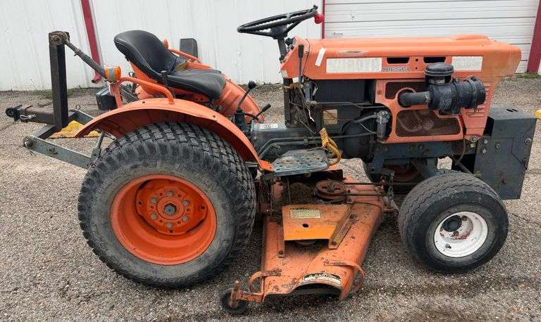 Vintage Kubota 14HP Diesel Sub Compact Tractor, Model B-6100E, Has 48" Mower, Mid & Rear PTO, 3 Point Lift, Runs & Operates, All Functions Are Working!