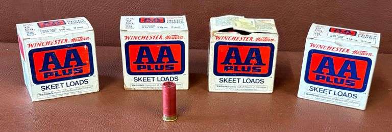 4) 25rd Boxes of Winchester AA Plus Skeet Loads 12ga 9 Shot Ammo, 4 times the money