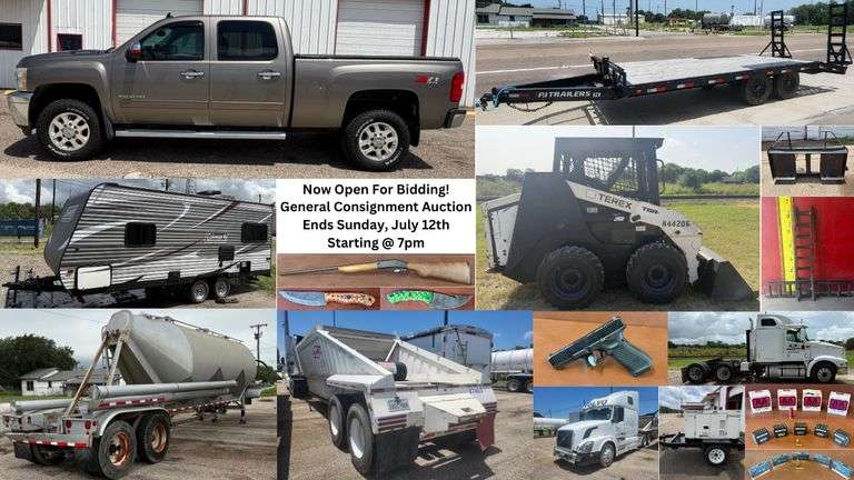 General Consignment Auction Ends On Sunday, July 12th Starting @ 7pm