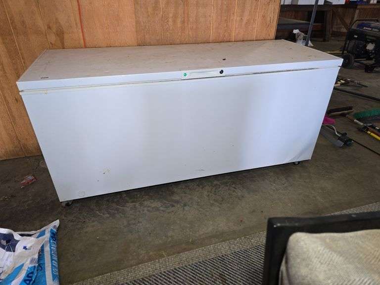 CHEST FREEZER. 74" W X 29" D X 34" TALL.