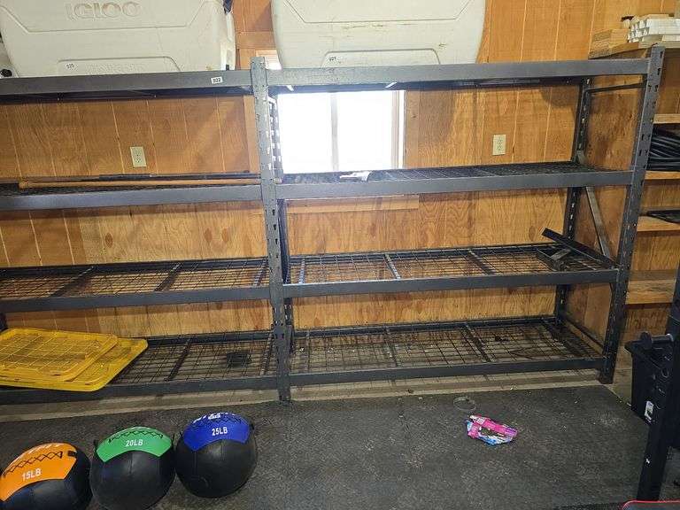 HEAVY DUTY SHELVING RACK, APPROX 12'.